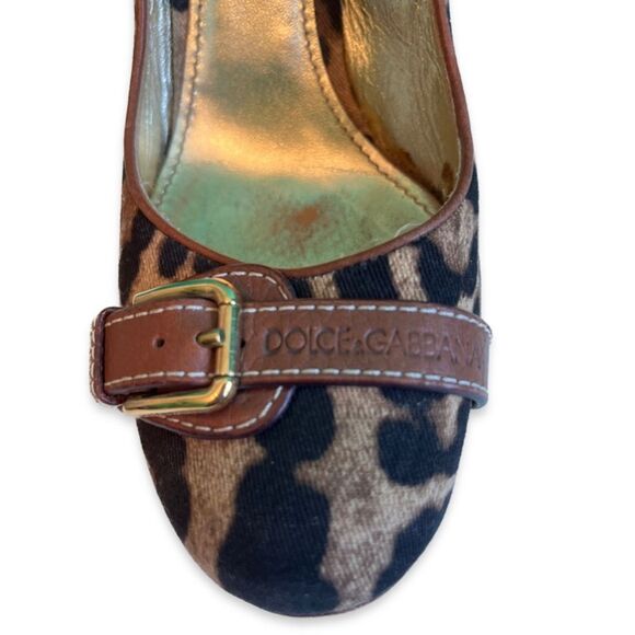 Dolce & Gabbana Leopard Print Leather Stiletto Pumps – 38 EU (US size 8) - Picture 3 of 7